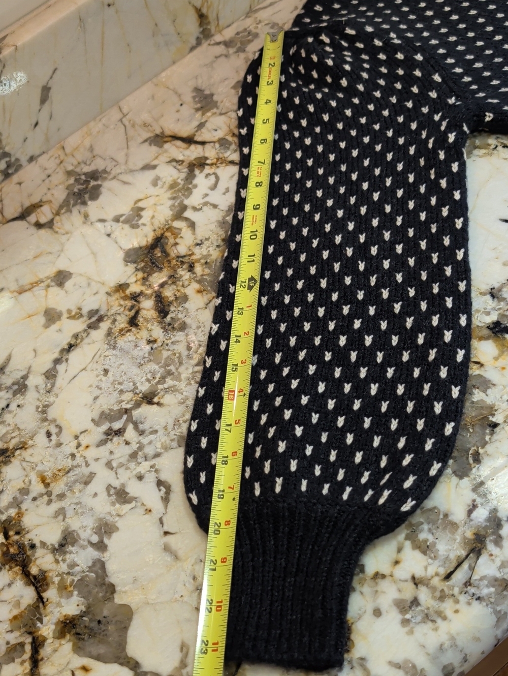 Beautiful MARINE LAYER Alma Puff Sleeve Sweater With Black With White Accents - Picture 9 of 11